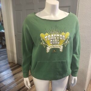 John Deere Green Tractor Girl Pullover